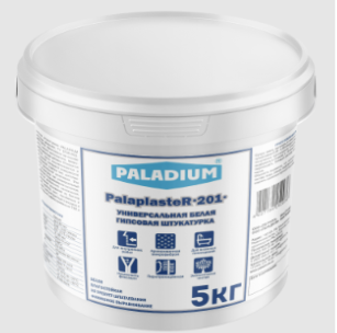 Штукатурка гипсовая ручного и машинного нанесения белая PALADIUM PalaplasteR-201 5 кг