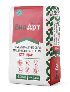 Штукатурка гипсовая машинного нанесения белая ВИДАРТ Стандарт 30 кг