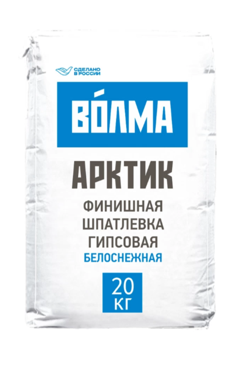 Шпаклевка гипсовая финишная белая ВОЛМА Сатин 20 кг 1