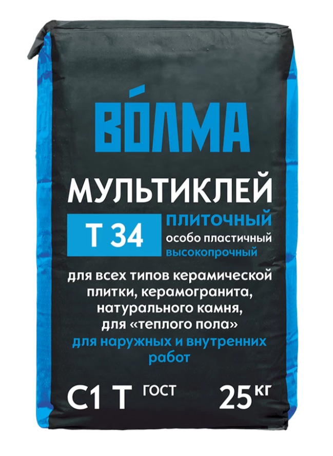 Клей для плитки C1 Т ВОЛМА Мультиклей ВСК 25 кг