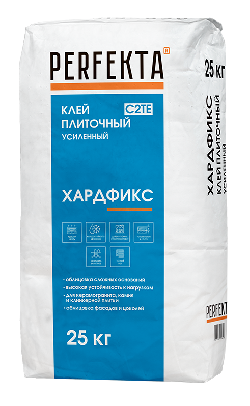 Клей для плитки С2 ТЕ PERFEKTA Хардфикс Белый Зимняя серия 25 кг 1