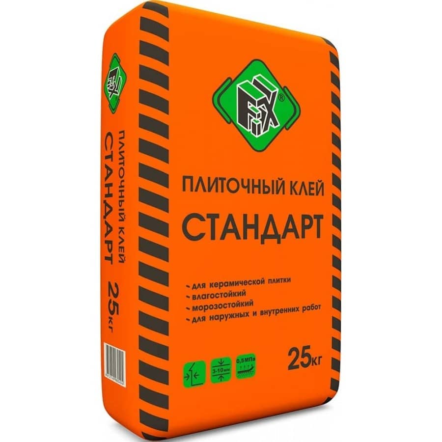 Клей для плитки LUXOR СТАНДАРТ Fix 0,5МПа 25 кг 2