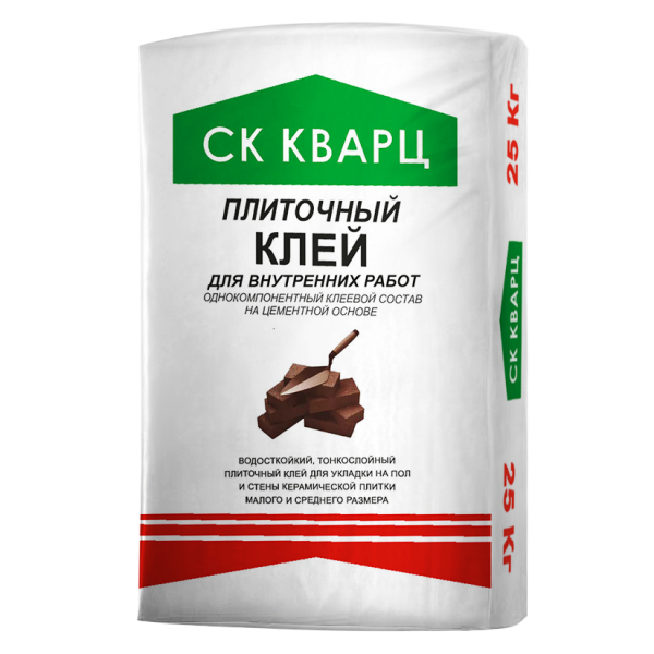 Клей для плитки  СК КВАРЦ внутренние работы 25 кг