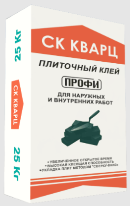 Клей для плитки  СК КВАРЦ ПРОФИ 25 кг 2
