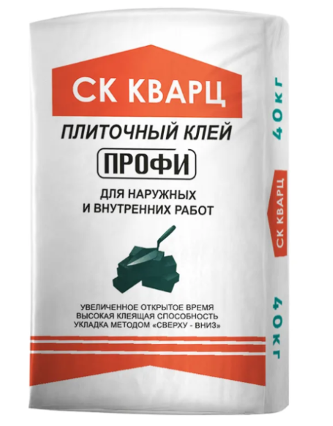 Клей для плитки СК КВАРЦ ПРОФИ 40 кг