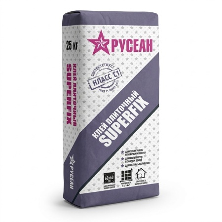 Клей для плитки РУСЕАН SUPERFIX 25 кг