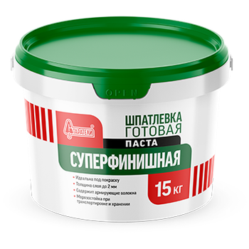 Шпаклевка полимерная белая СТАРАТЕЛИ Суперфинишная 15 кг
